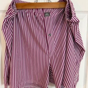 Peter Millar Men’s Red and White Striped Boxers